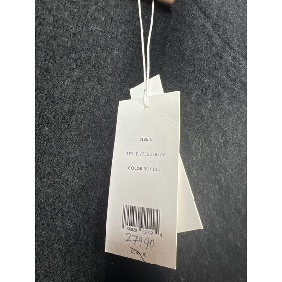 Vince Merino Wool Blend Button Longline Cardigan Women's Black Size: Large NWT - Picture 6 of 11